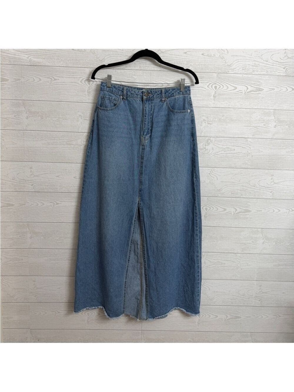 And Now This Women’s Blue Stonewashed Denim Maxi Skirt. Size 8.